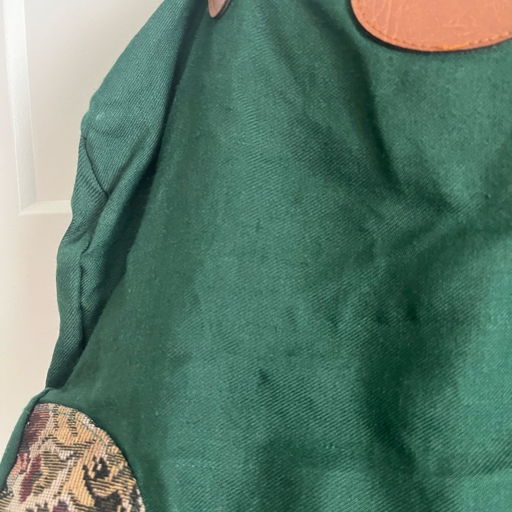 SOLD Vintage Green & Floral Cottagecore Overnight Bag/ Small Bag - Picture 12 of 13